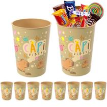 10 Copos Capivara p/ Doces Aniversário Festa Infantil Lembrança p/ Sacolinha Surpresa