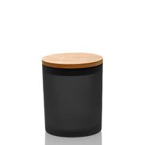 10 Copos de Vidro 60ml com Tampa de Madeira e Vedação para Velas