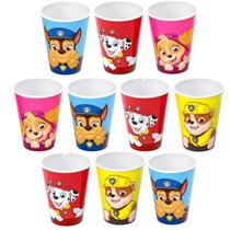 10 Copos Patrulha Canina Infantil para Base de Ovo e Páscoa Caseiro e Kit de Chocolates