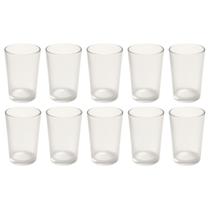 10 Copos Transparentes de Vidro 200ML Alto Resistência
