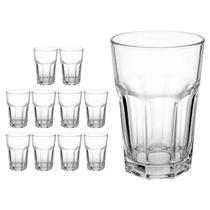 10 Copos Transparentes de Vidro 350 ML Alto Resistência
