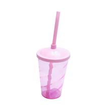 10 Copos Twister Com Tampa e Canudo Cristal Colorido 400ml 10 Copos Twister Com Tampa e Canudo Cristal Colorido 400ml