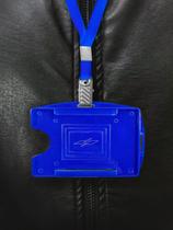 10 Cordões + 10 Protetores de Crachá Azul Royal
