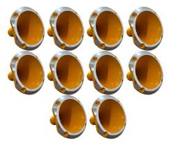 10 corneta alumínio 11-25 cone curto boca rosca amarela