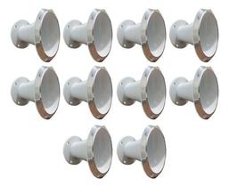 10 corneta alumínio 14-50 cone curto boca branca - WG Cornetas