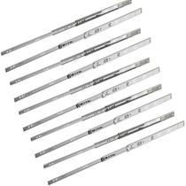 10 Corrediça Telescópica Reforçada 30cm 45kg Trilho