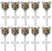 10 Crucifixos + 10 Entremeios Nossa Senhora Aparecida Niquel 10 Crucifixos + 10 Entremeios Nossa Senhora Aparecida Niquel