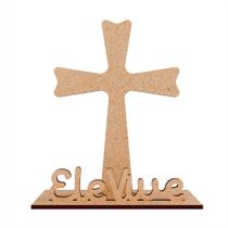 10 Cruz Ele Vive MDF Cru para Lembrancinhas Religiosas