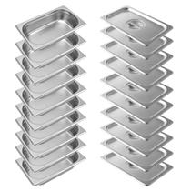 10 Cuba Gastronômica Inox Tampa P/ Buffet 1/4 100mm Premium