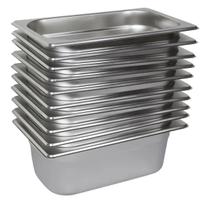 10 Cubas Gastronômica Buffet GN 1/4 65mm Aço Inox Sem Alça 10 Cubas Gastronômica Buffet GN 1/4 65mm Aço Inox Sem Alça