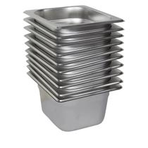 10 Cubas Gastronômica Buffet GN 1/6 150mm Aço Inox Sem Alça 10 Cubas Gastronômica Buffet GN 1/6 150mm Aço Inox Sem Alça