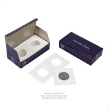 10 Cx Coins Holder Porta Moedas Autocolante 3bzn 31,5mm