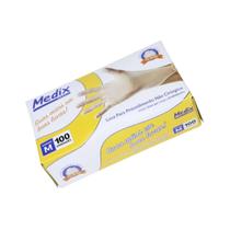 10 Cx Luvas Medix Vinil Incolor Alta Sensibilidade sem Pó