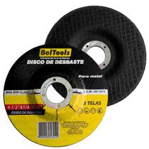 10 Disco Desbaste 4.1/2 x 7/8 Ferro Esmerilhadeira Beltools