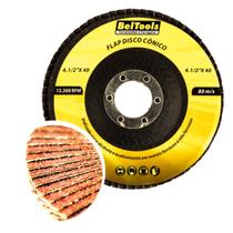 10 Discos Lixa Flap 4.1/2 Grão 40 Classic Basic Beltools