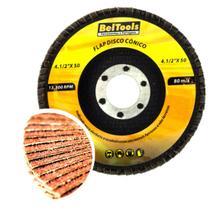 10 Discos Lixa Flap 4.1/2 Grão 50 Classic Basic Beltools