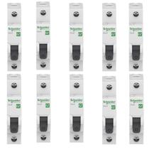 10 Disjuntores Schneider 25a C Interruptor 1p Proteção 3ka