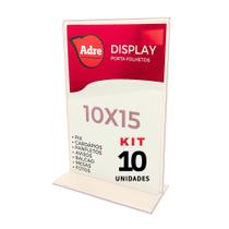 10 Display A6 T Expositor 10x15 Acrílico Bar Restaurante Comercio Pix QRcode Aviso 10 Display A6 T Expositor 10x15 Acrílico Bar Restaurante Comercio Pix QRcode Aviso