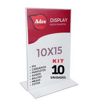 10 Display Acrilico 10x15 T mesa 10 Display Acrilico 10x15 T mesa