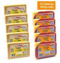 10 Doces de Leite Barra: 5 Puro + 5 com Goiabada 400g