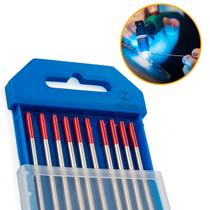 10 Eletrodo de Tungstênio 1,6 mm com 2,0% de Tório Ponta Vermelha Vonder para Solda TIG AWS A5.12 com 150 mm 10 Eletrodo de Tungstênio 1,6 mm com 2,0% de Tório Ponta Vermelha Vonder para Solda TIG AWS A5.12 com 150 mm