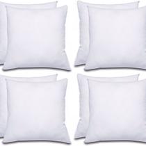 10 enchimentos de almofada 45x45 kit refil 100% silicone super macia bem cheia não deforma antiácaro e antialérgica