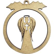 10 Enfeite Natal 9x8cm Anjo Anjinho Cruz Crucifixo Pendurar 10 Enfeite Natal 9x8cm Anjo Anjinho Cruz Crucifixo Pendurar