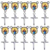 10 Entremeio + 10 Cruxifixo Fe Nossa Senhora Auxiliadora