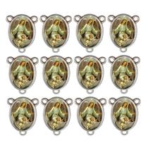 10 Entremeio Anjo da Guarda Oval para Montagem de Terços