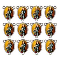 10 Entremeio Pomba Divino Espirito Oval para Montagem Terços