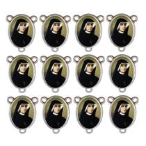 10 Entremeio Santa Faustina Oval para Montagem de Terços