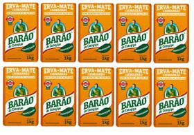 10 Erva Mate Chimarrão BARÃO TRADICIONAL Vácuo 1 Kg