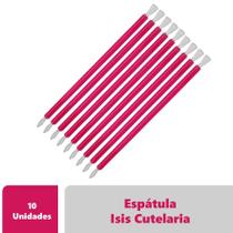 10 Espátulas Empurrar Isis Cutelaria Inox Rosa Manicure - IsisCutelaria