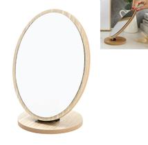 10 Espelho Maquiagem Oval de Mesa Moldura Madeira MDF