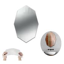 10 Espelhos Adesivo Decorativo Placa Acrílico 20x30Cm 10 Espelhos Adesivo Decorativo Placa Acrílico 20x30Cm