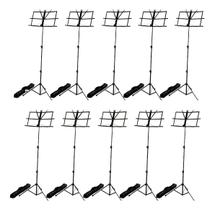 10 Estante partitura dobravel preta pedestal de ferro e capa