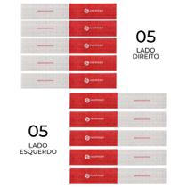 10 Faixa Refletiva Lateral Caminhão Carreta Baú Van Aprovada Denatran Padrão 3m - SHERMAN