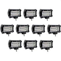 10 farol de milha led 10~30v 6000k 6480lm 72w 24 leds x 3w vpl-7343 -1005