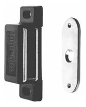 10 Fecho Magnético Porta/guarda Roupa Preto Com Parafuso