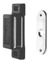 10 Fecho Magnético Porta Moveis Cor Preto Com Parafusos