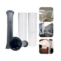 10 Filme Stretch Sem Tubete 50cm X 180m C 1 Aplicador Manual