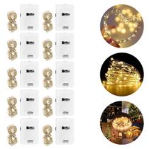 10 Fio De Fada Com 30 LEDs a Bateria 3 Funções Amarelo