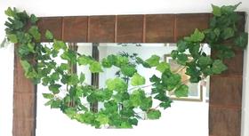 10 Fios Folhagens De Parreiras De Uva Com 2,40 m Artificiais