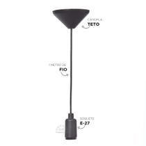 10 Fios Pendentes Cabo Pp 1mt Lustre Soquete E27 110/220v
