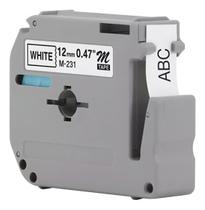 10 Fita Rl-b-k231 Mk231 K231 Comp. Para Rotulador Pt 70 80 P Plástico Branco Com Impressão Preta 10 Fita Rl-b-k231 Mk231 K231 Comp. Para Rotulador Pt 70 80 P Plástico Branco Com Impressão Preta