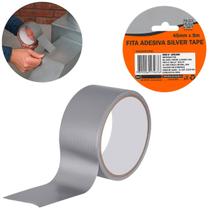 10 Fita Silver Tape Adesiva Kit Multiuso 45mm X 5m Cinza