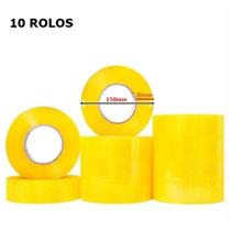 10 Fitas Adesivas Durex Fita Larga Transparente Grande Forte