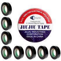 10 Fitas Isolante P Instalação Elétrica Anti-Chama 10m Preta 10 Fitas Isolante P Instalação Elétrica Anti-Chama 10m Preta