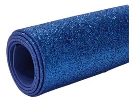 10 folha eva 40x48 azul glitter
