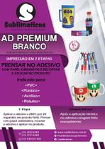 10 Folhas Adesivo Branco Sublimação